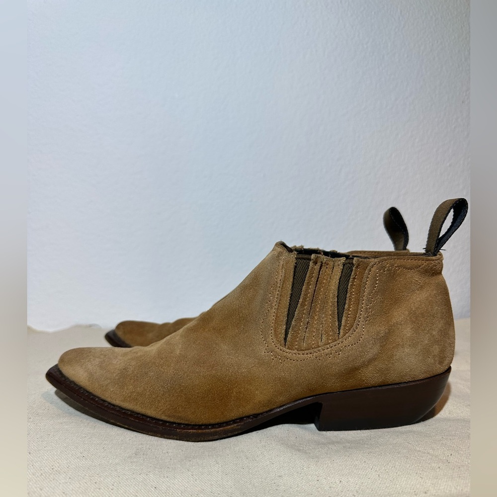 Women's Tan Suede Ankle Booties